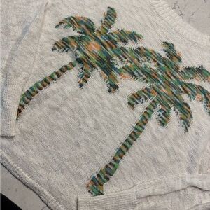 Lou & Grey Palm Tree Sweater, Women Size XL